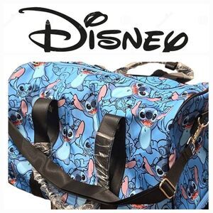 Disney's Stitch Logo Rolling Travel Duffel Bag